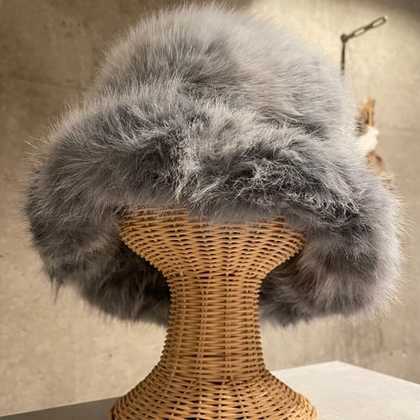 2412SL110046GR(S)/ Marble color Volume fur Hat（Gray）