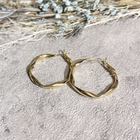 Simple twist hoop pierce（Gold/S）/ 2202_PR0442
