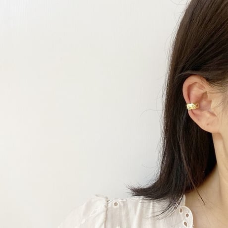Metal Geometry Open Small  Earcuff （Gold） / EC075