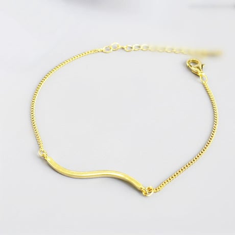 Wave Charm Chain Bracelet（Gold）/ 2109_BR100