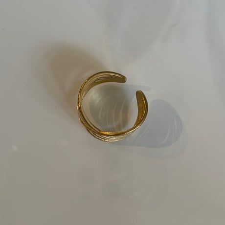 2401RG0375 / Cross layer line ring（Gold）