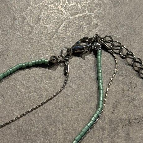 2503NC0324／  double stacking  necklace（Green）