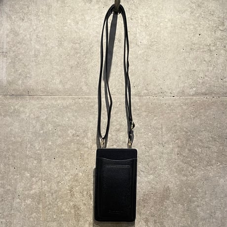 2412GS028（S）/ Genuine leather mulch phone shoulder（Black）