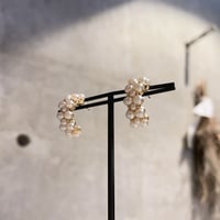 2307PR0580 / Pearl hoop Pierce（Gold）