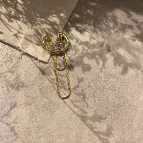 EC106 / Craft metal chain Earcuff(Gold)