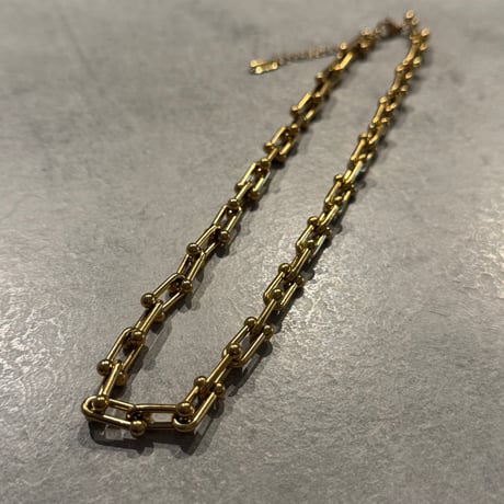 2510NC0366 / Utype chain Necklace（Gold）