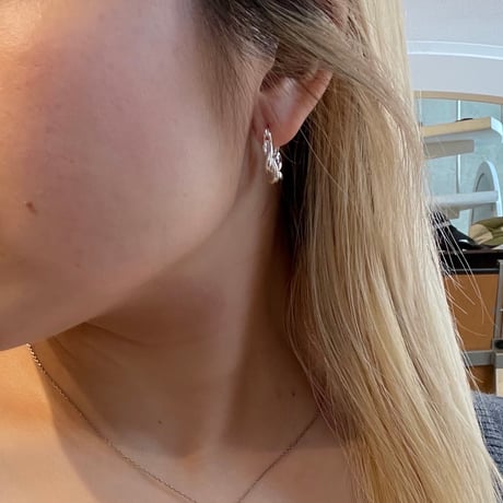2505PR0785 / Twist hoop mini pierce（Silver）