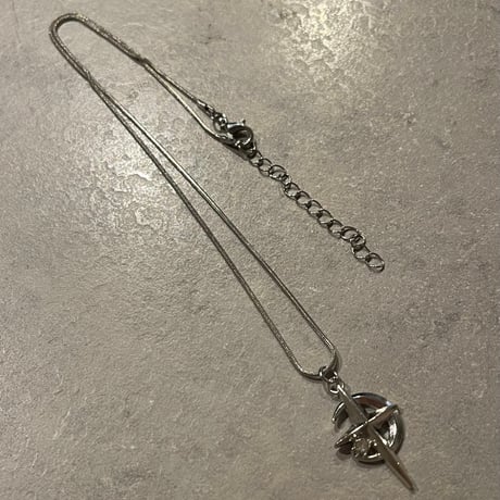 2510NC0364 / Cross stone Necklace（Silver）
