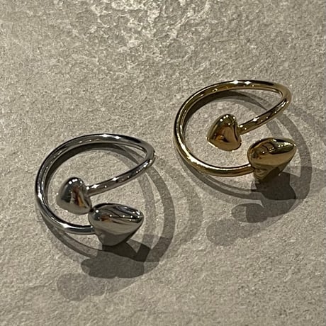 2502RG0582 / Double Heart motif design ring（Silver）