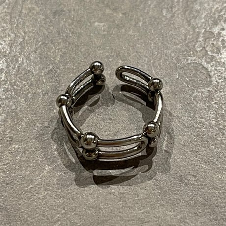 2410RG0532 / Splice Geometric Hollow Chain ring #2（Silver）