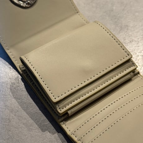 2509GS040(S)/ Point Tri-fold Wallet（Beige)