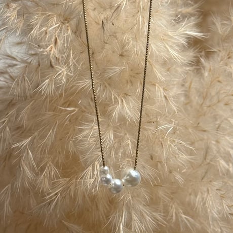 2411NC0270 /4size Pearl design necklace（Pearl）