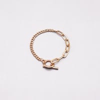 different Chain Mantel Bracelet（Gold）/ 2112_BR0129