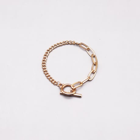 different Chain Mantel Bracelet（Gold）/ 2112_BR0129
