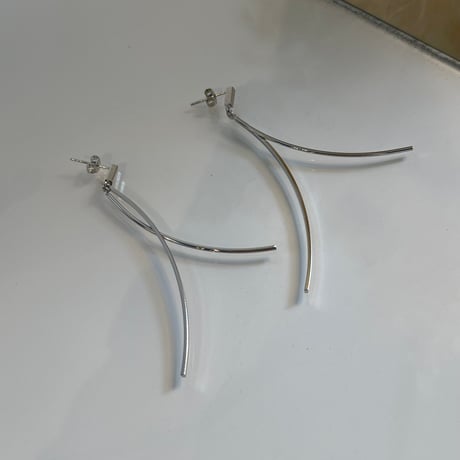 2404PR0694 / Double curve bar Pierce（Silver）