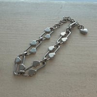 2605BR0131 / Heart circle chain Bracelet（Silver）