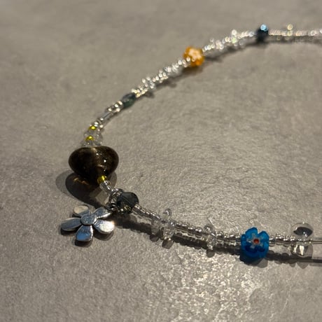 2503NC0323／ mulch crystal necklace（clear）