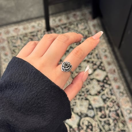 2410RG0522 / rose motif rope line ring（Silver）