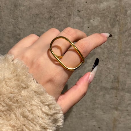 2504RG0617 / 2Way double finger ring（Silver）