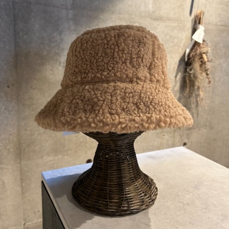 2409HW0053(S)/ Corduroy×Boa Reversible Hat（Camel）