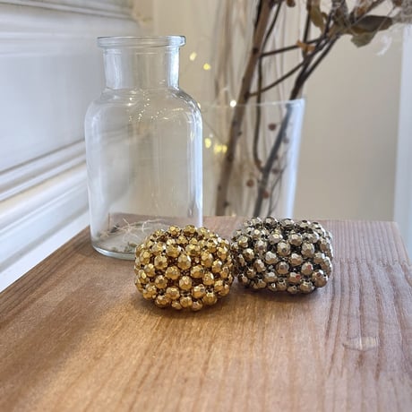 Metal ball beads Hair tie（Gold）/ HA-068