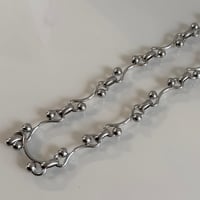 2603NC0381 / Ball curve chain Necklace（Silver）