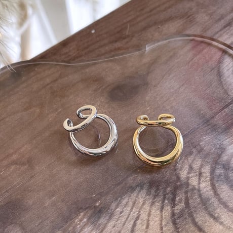 Double Layer Bending Ear Cuff （GOLD）  / EC-039
