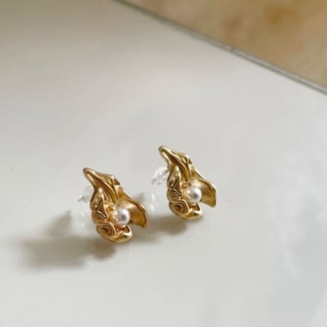 pearl design pierce（Gold）/ 2201_PR0430