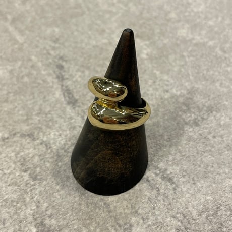 2402RG0391  / Cross drop ring （L / Gold）