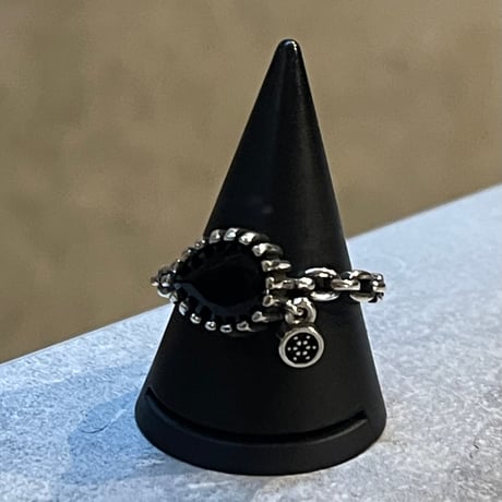 2510RG0686 / Drop stone charm Ring（Silver）