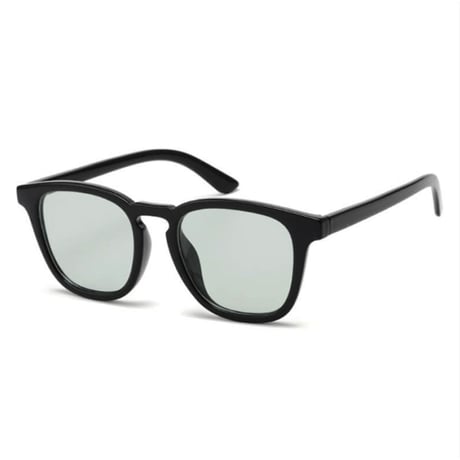 【 Select 】Square Flat Lens Sunglasses (Black/Lt.Green)