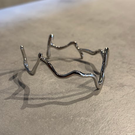 2504BR0080/  Wave line bangle（silver)
