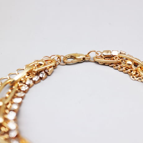 quadruple design Chain Bracelet（Gold）/ 2111_BR0125