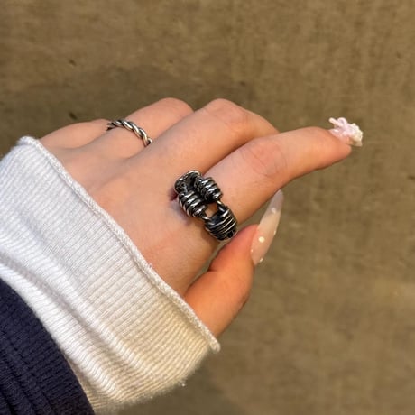 2505RG0634 / Double line Wrap ring（Silver）