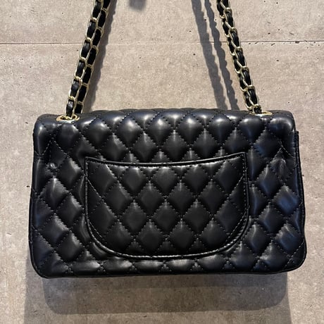 2502BG023(S) / 2Way Chain Quilting Shoulder Bag（Black）