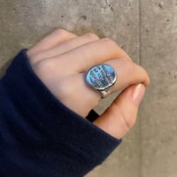 2512RG0716 / Oval lettering metal ring（Silver）