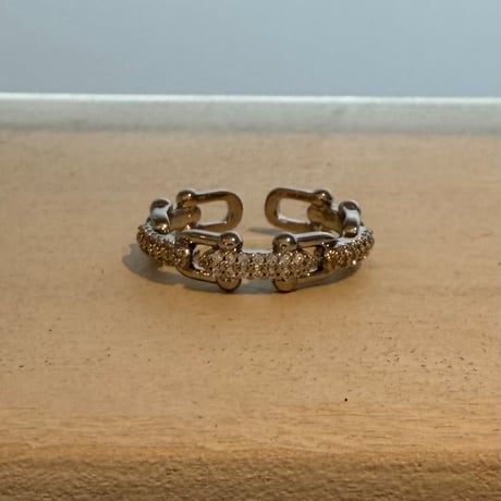 2606RG0804 / Shine Splice Geometric Hollow Chain ring（Silver）