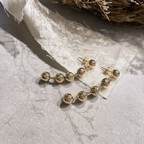 2304PR0554 / Metal Ball chain Pierce（Gold）