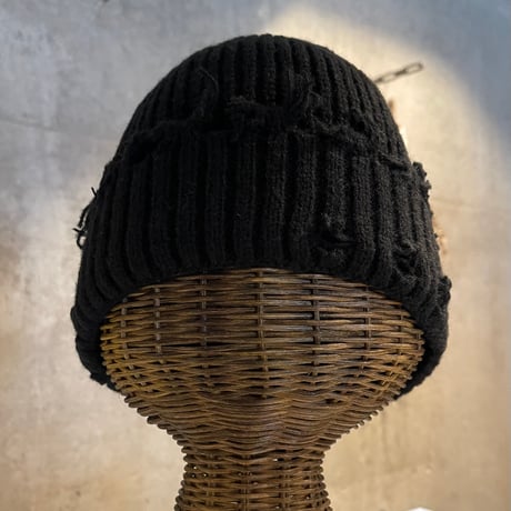 2509HW0106(S) / Damage Knit cap（Black）
