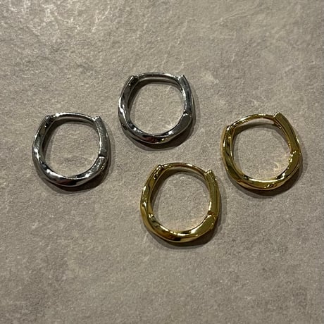 2510PR0806 / Twist thin hoop Pierce（Silver）