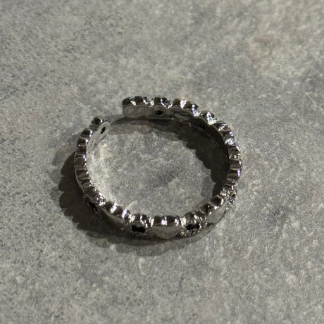 2511RG0704 / Shiny mini black ring（Silver）