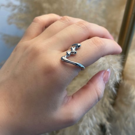 2510RG0685 / Length wave design Ring（Silver）