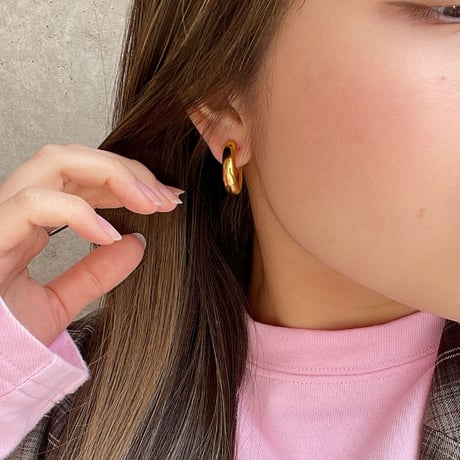 Metal Hoop Earring（Gold）/ 2203_ER0108