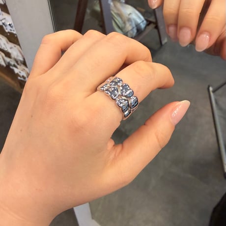 2605RG0786 / Double heart line ring（Silver）