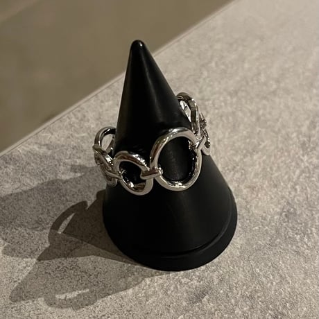 2510RG0692 / Oval connect design Ring（Silver）