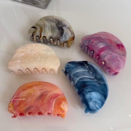 2606HA0089(S)/ Marble color Hair Clip（Purple）
