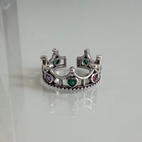 2606RG0810 / Crown Heart color stone ring（Silver）