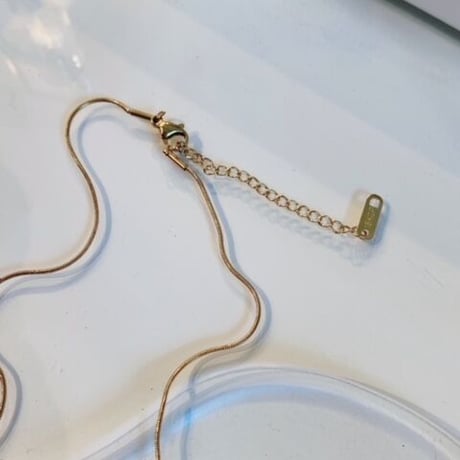Metal tube bar chain necklace（Gold）/ 2201-NC122