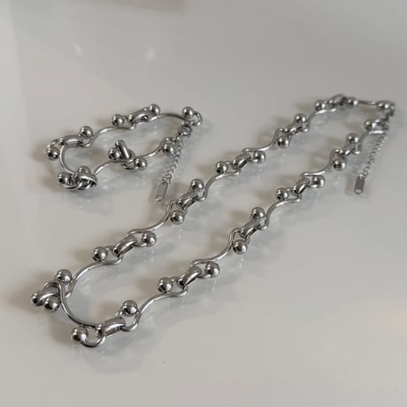 2603BR0119 / Ball curve chain bracelet（Silver）