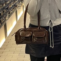 2601BG047(S) / Two-Pocket Shoulder Bag (Brown)